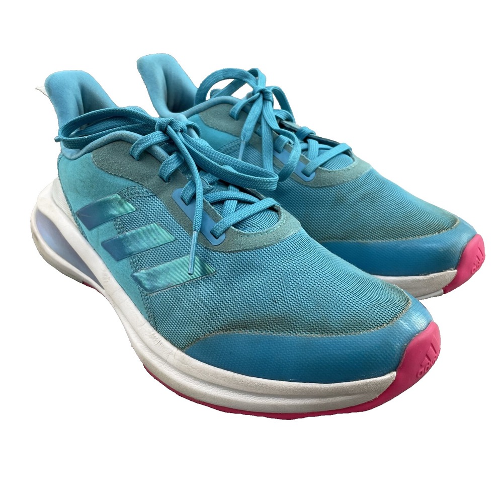 Adidas Fortarun Running Shoe Women's 6 Blue Pink Training Athleisure Sportswear